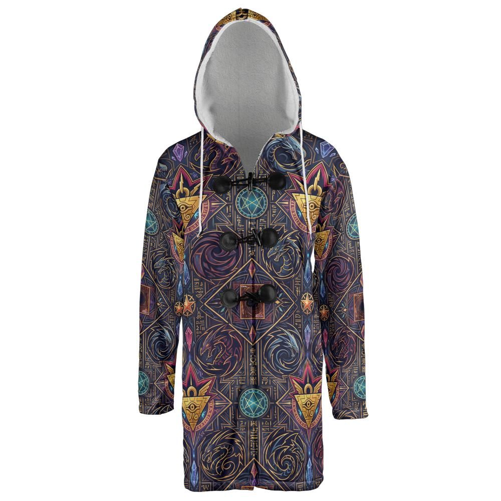 Yu-Gi-Oh Inspired Kimono Pattern Hooded Cloak Coat