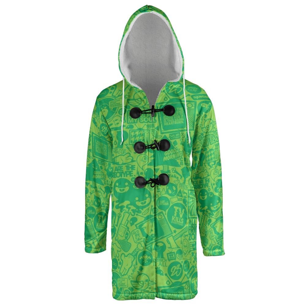 TV Kills Hooded Cloak Coat