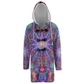 Mandala-Scope Hooded Cloak Coat