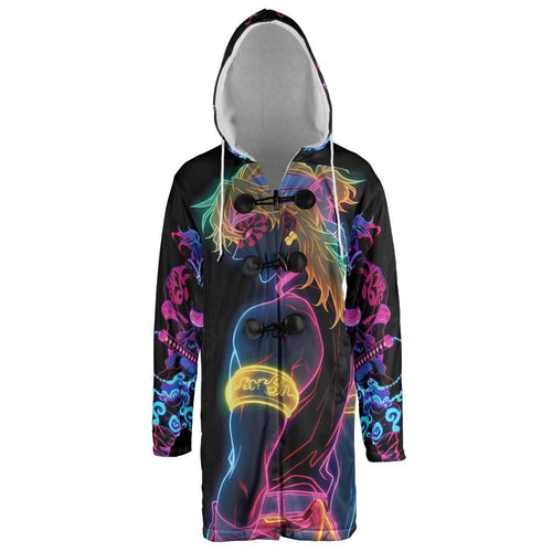All-over Print Hooded Cloak Coat