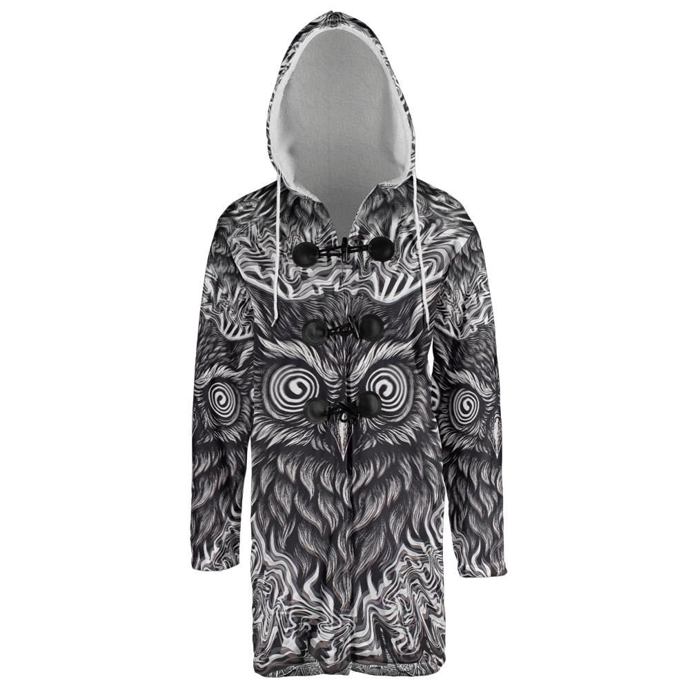 Hypno-Owl Hooded Cloak Coat