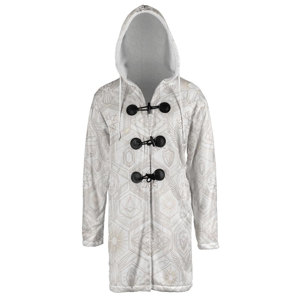 Mono White Hooded Cloak Coat
