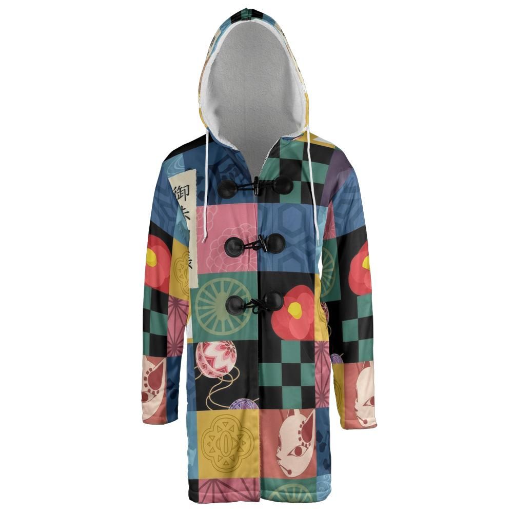 Mixed Demon Slayer Hooded Cloak Coat