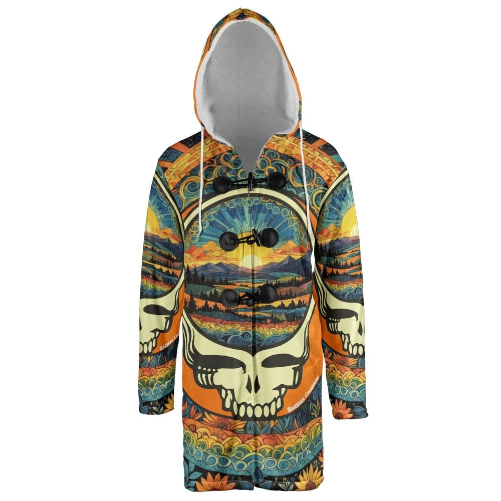 Grateful Sunflowers Hooded Cloak Coat