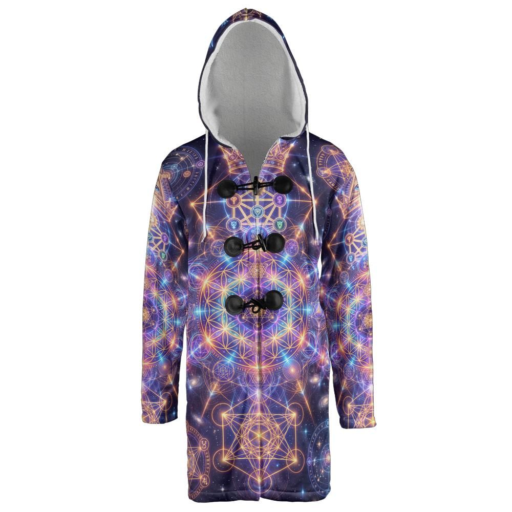 Lord's Geometry Hooded Cloak Coat
