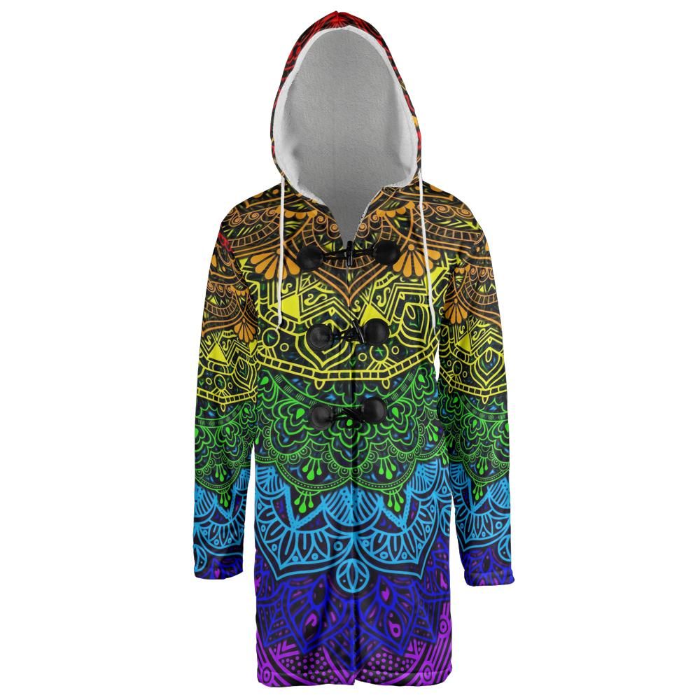Chakra Mandala Hooded Cloak Coat