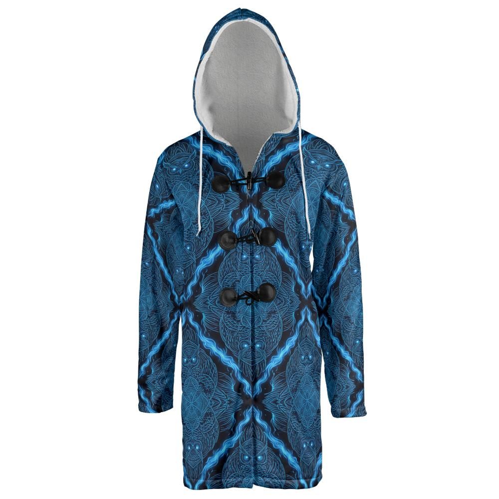 Blue Owl Hooded Cloak Coat