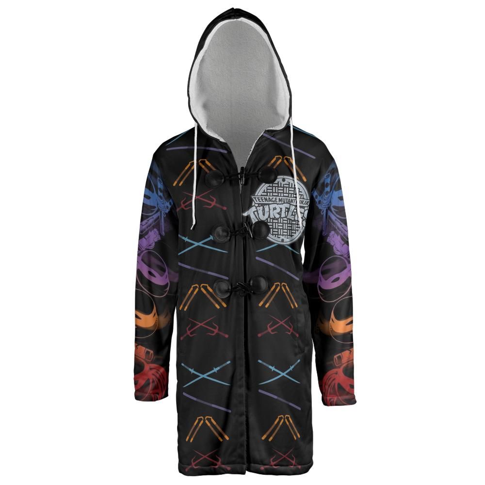 All-over Print Hooded Cloak Coat