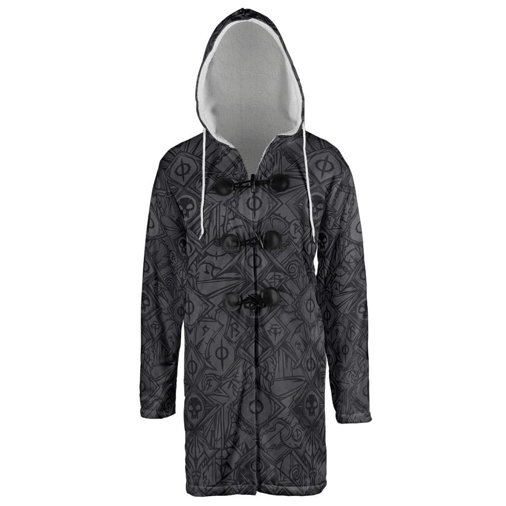 Mono Black Hooded Cloak Coat