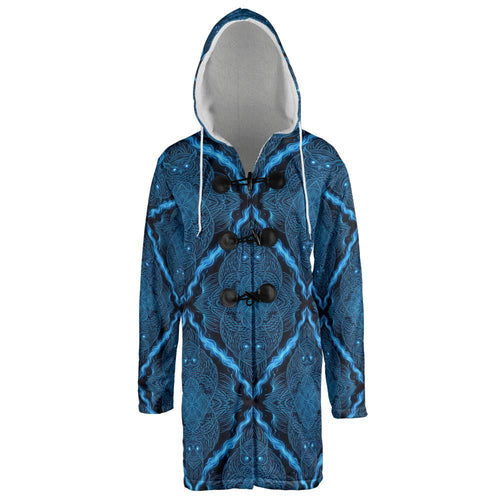 Blue Owl Hooded Cloak Coat
