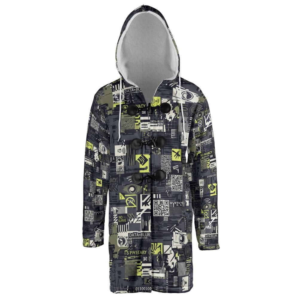 Green Anti-Surveillance Hooded Cloak Coat