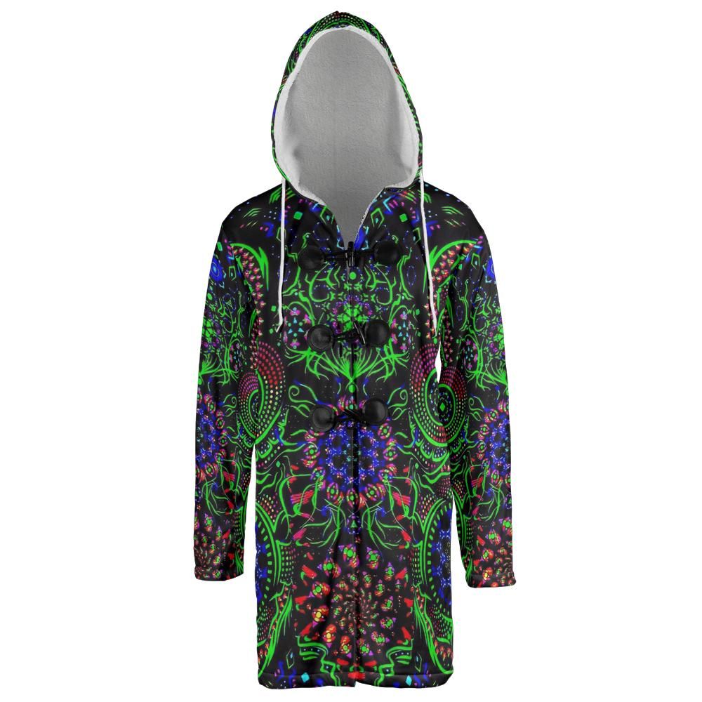 Neon Visions Hooded Cloak Coat