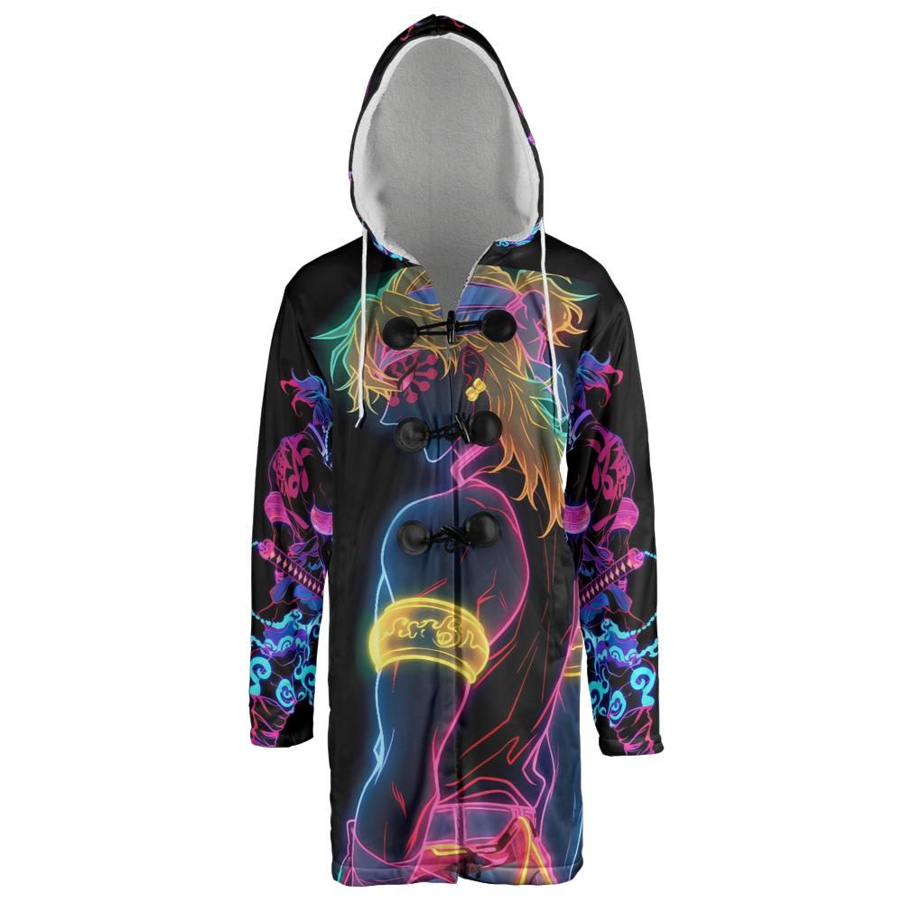 All-over Print Hooded Cloak Coat
