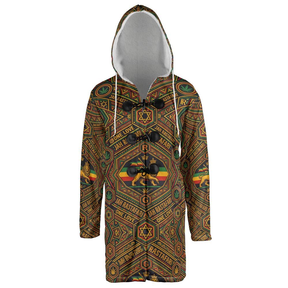 Jah Rastafari Hooded Cloak Coat