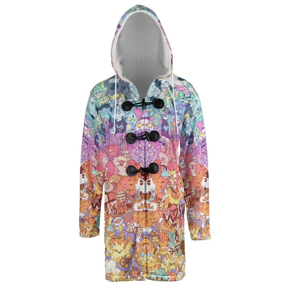 Poke Gradient Hooded Cloak Coat