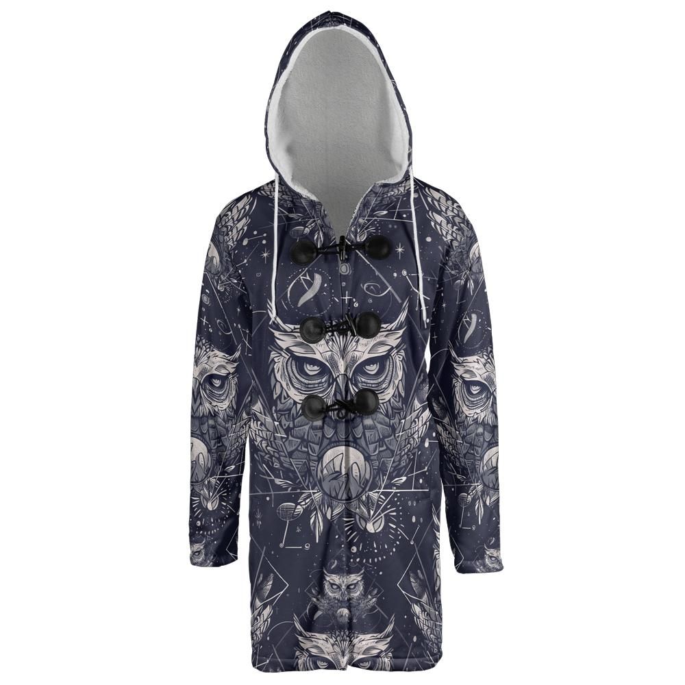 Dark Owl Hooded Cloak Coat