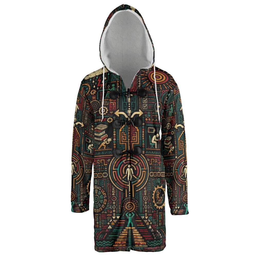 Drained Man Hooded Cloak Coat