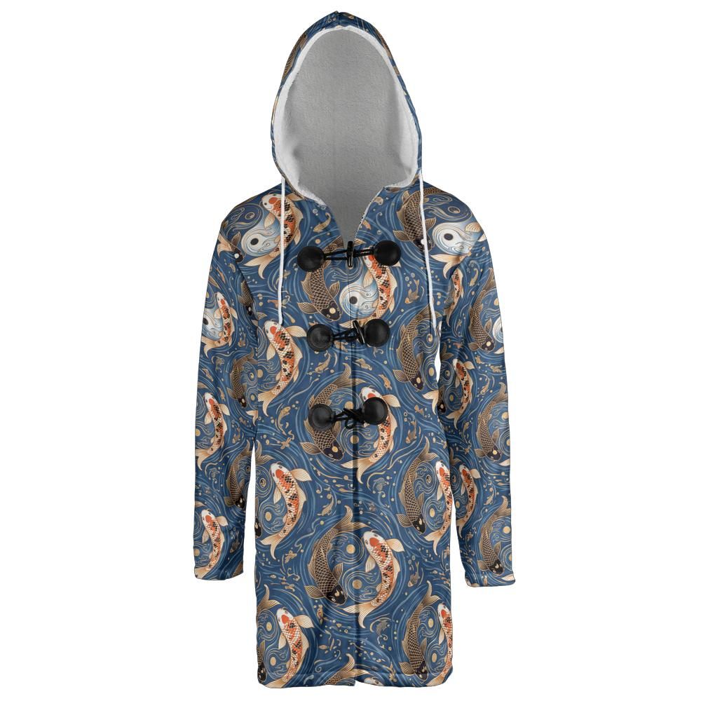 Ying Yang Koi Hooded Cloak Coat